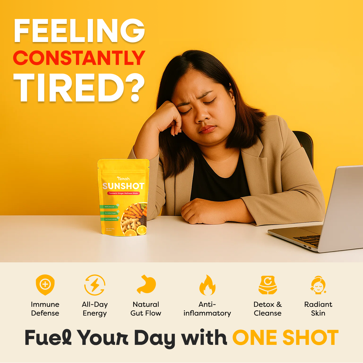 Terah Sunshot - Turmeric Ginger Wellness Shot